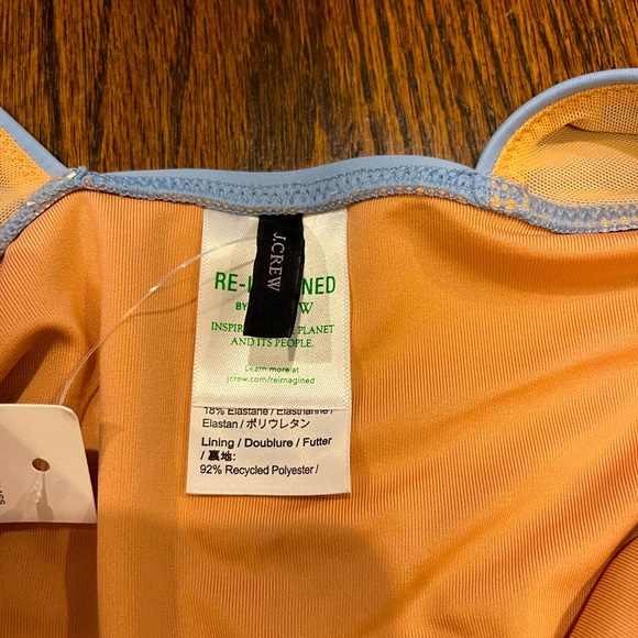 J.Crew V-neck One-Piece Bathing Suit NWT Light Blue Size 8 - Picture 6 of 11
